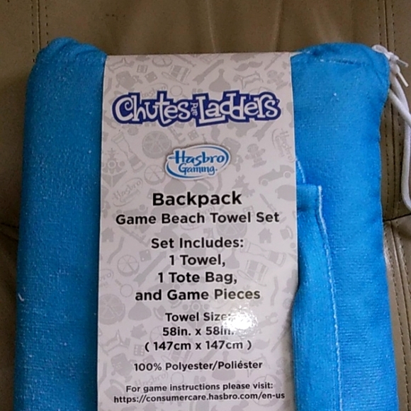 Hasbro Other Nwt Chutes And Ladders Backpack Game Beach Towel Set